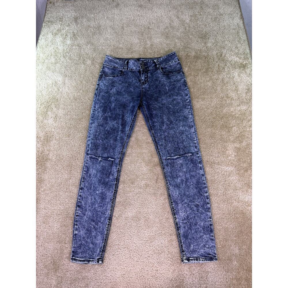Blackheart Women's Juniors Super Skinny Stretch Jeans Size 11 Acid Wash E298